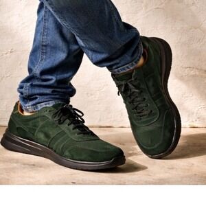 Ralph Lauren Purple Label Ethan II Green Calf Suede‎ Sneakers Mens 11.5 D Italy